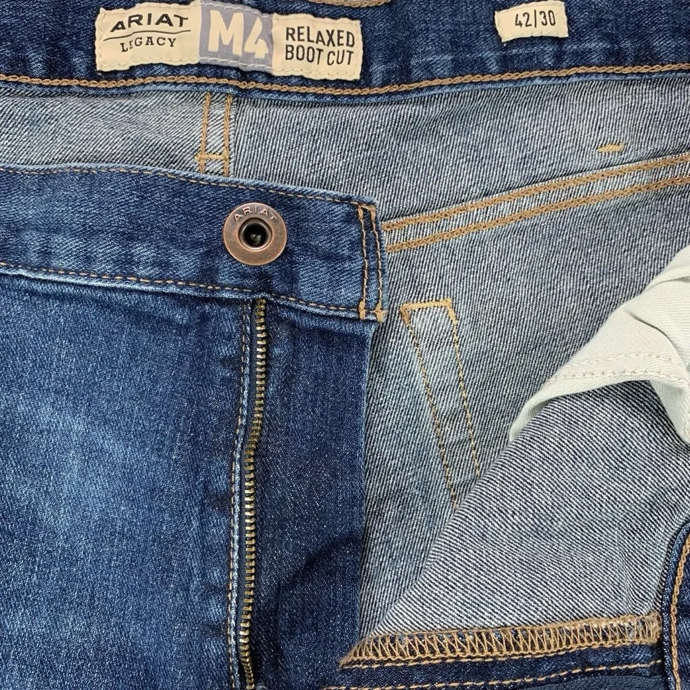 Ariat‎ Men’s 42x30 M4 Legacy Relaxed Bootcut Jeans Freeman Wash